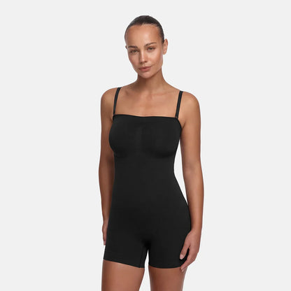 Strapless bodysuit sculptende shapewear met korte broek