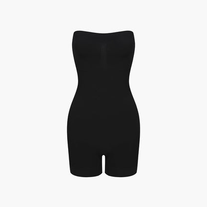 Strapless bodysuit sculptende shapewear met korte broek