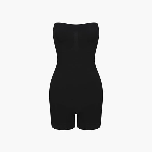 Strapless bodysuit sculptende shapewear met korte broek