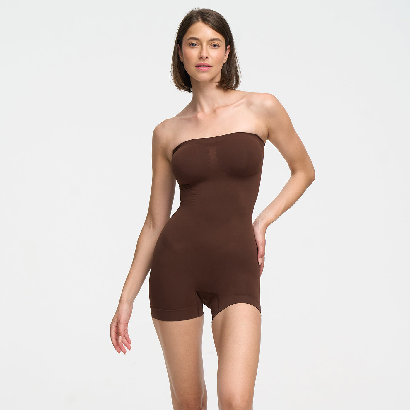 Strapless bodysuit sculptende shapewear met korte broek