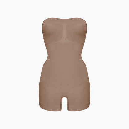 Strapless bodysuit sculptende shapewear met korte broek