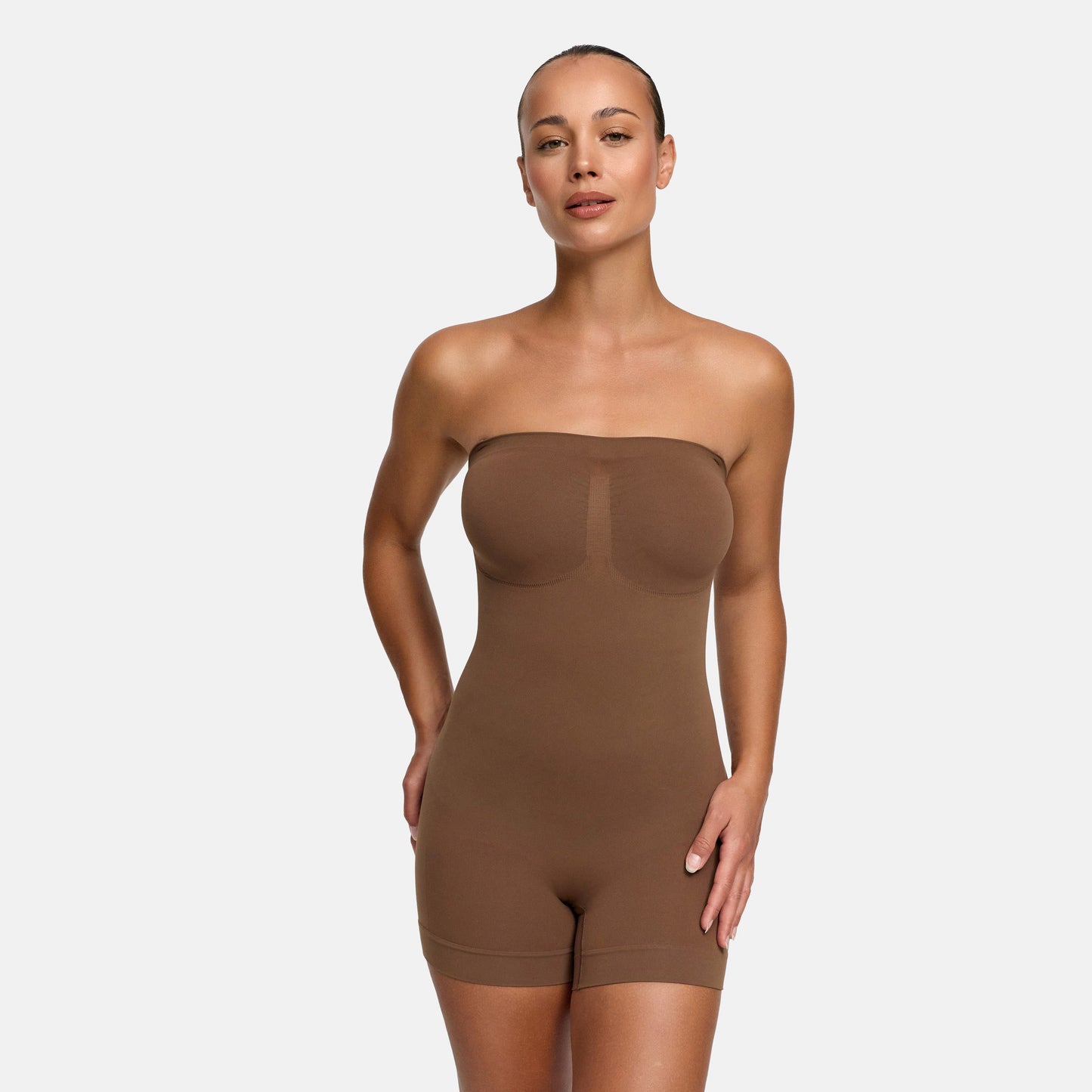 Strapless bodysuit sculptende shapewear met korte broek
