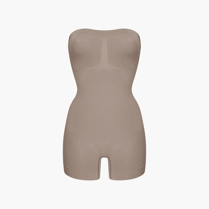 Strapless bodysuit sculptende shapewear met korte broek