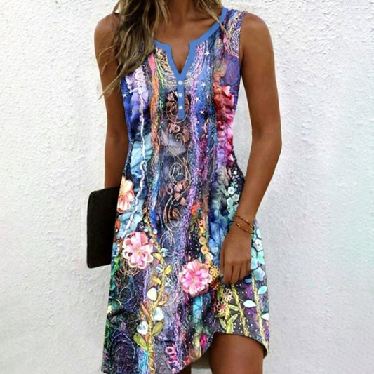Vintage Bloemenprint Jurk