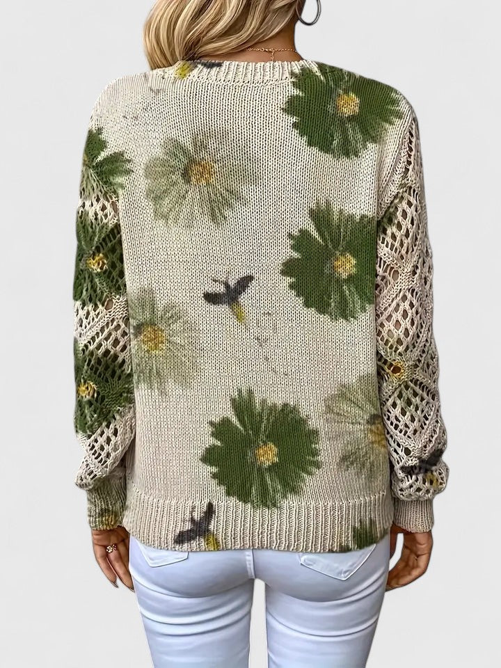 Elegante Bloemenprint Trui