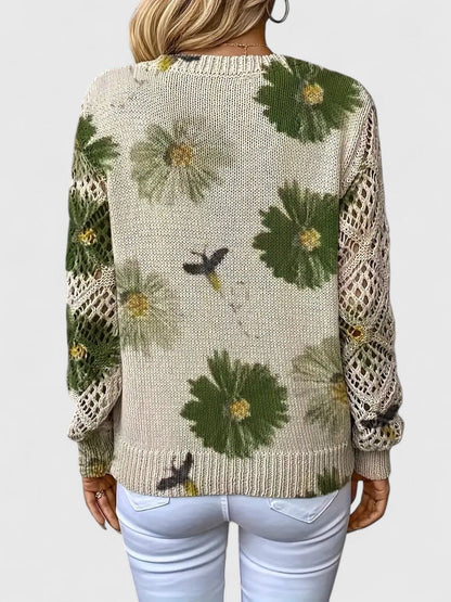 Elegante Bloemenprint Trui