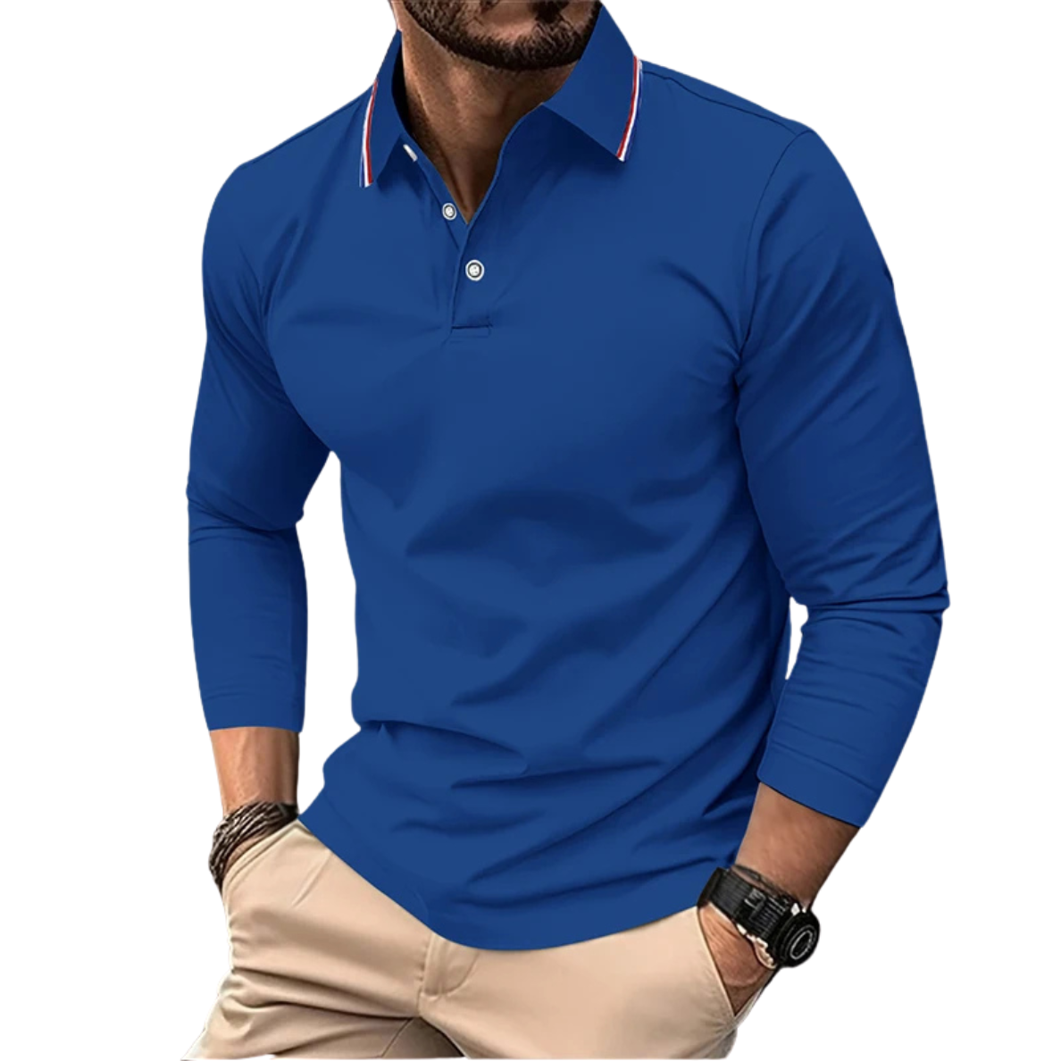 PREMIUM CASUAL POLO MET CONTRASTERENDE Kraag