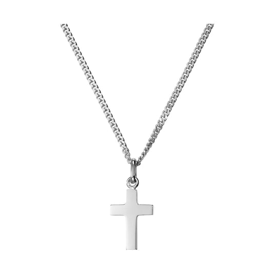 KRUIS KETTING 925 ZILVER GERHODINEERD