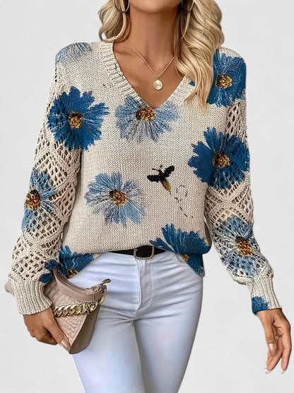 Elegante Bloemenprint Trui