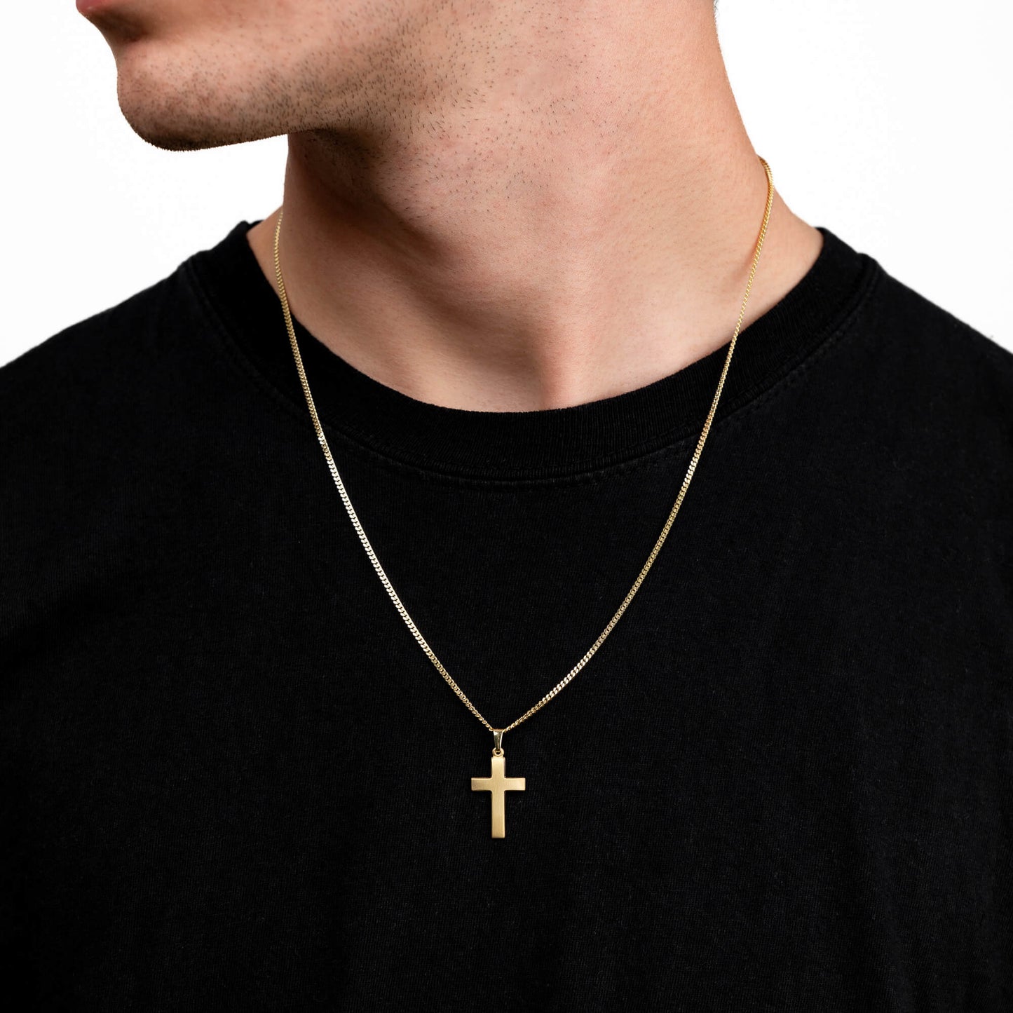 KRUIS FROSTED KETTING 333 GOUD