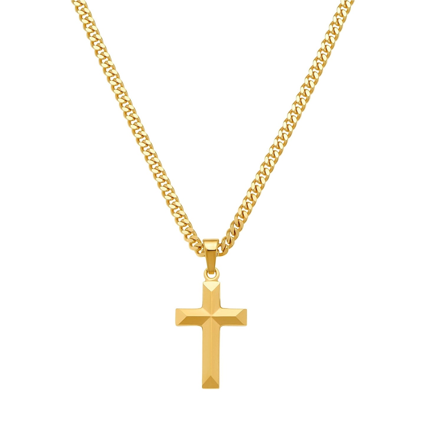 KRUIS COLLIER DIAMANT 925 ZILVER 18 KARAAT VERGULD