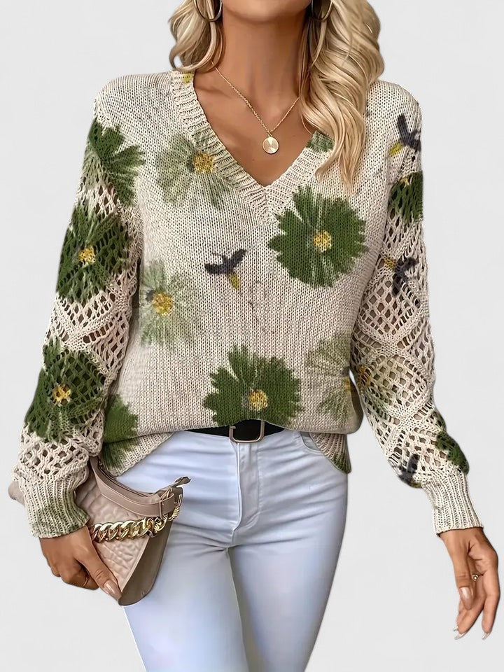 Elegante Bloemenprint Trui