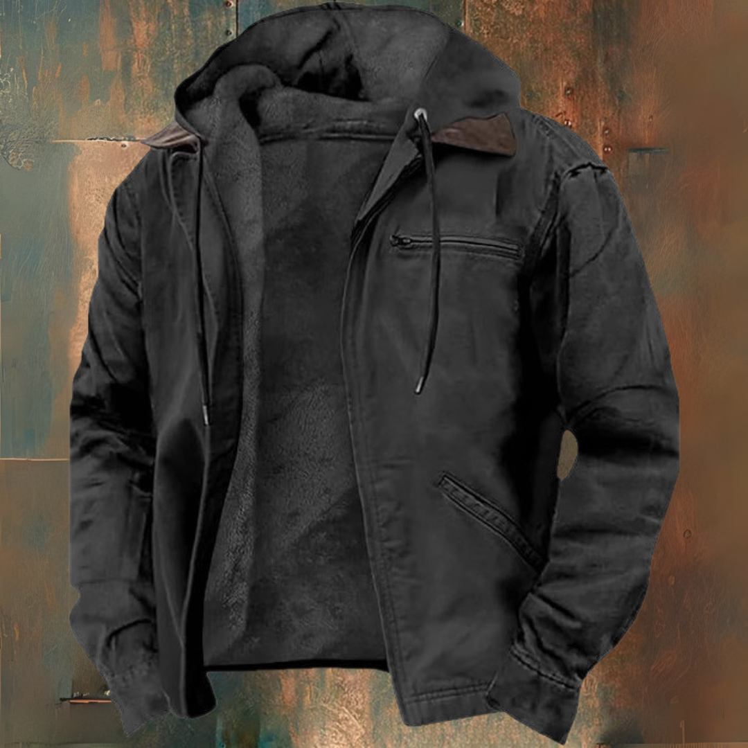 Gevoerde hoodie vest met rits