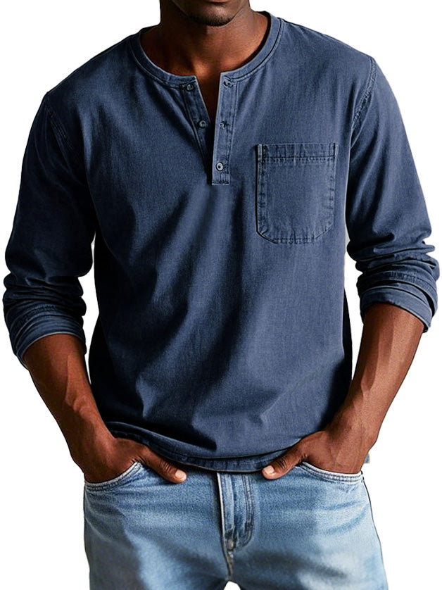 VINTAGE SHIRT MET LANGE MOUWEN