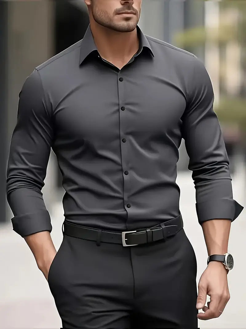 Slim Fit Overhemd met Luxe Uitstraling