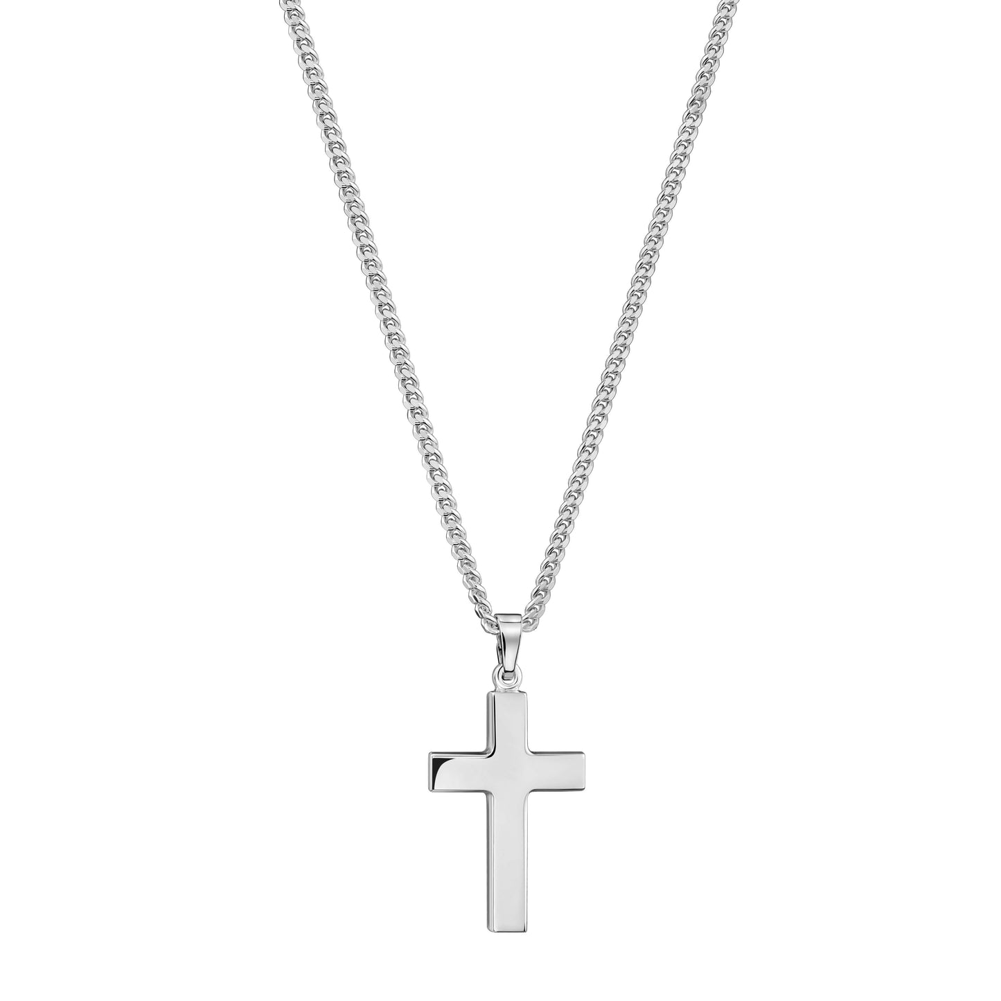 KRUIS KETTING 925 ZILVER GERHODINEERD