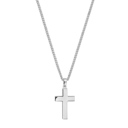 KRUIS KETTING 925 ZILVER GERHODINEERD