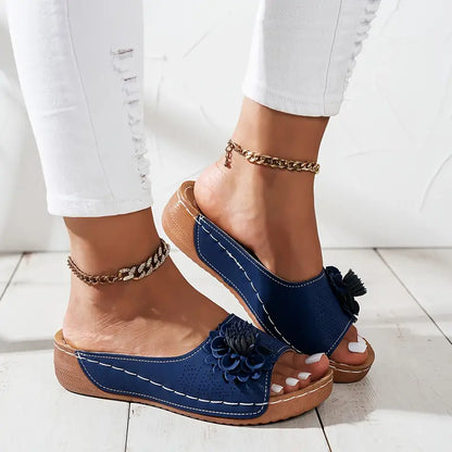 FLORA | Orthopedische Sandalen met Bloemmotief