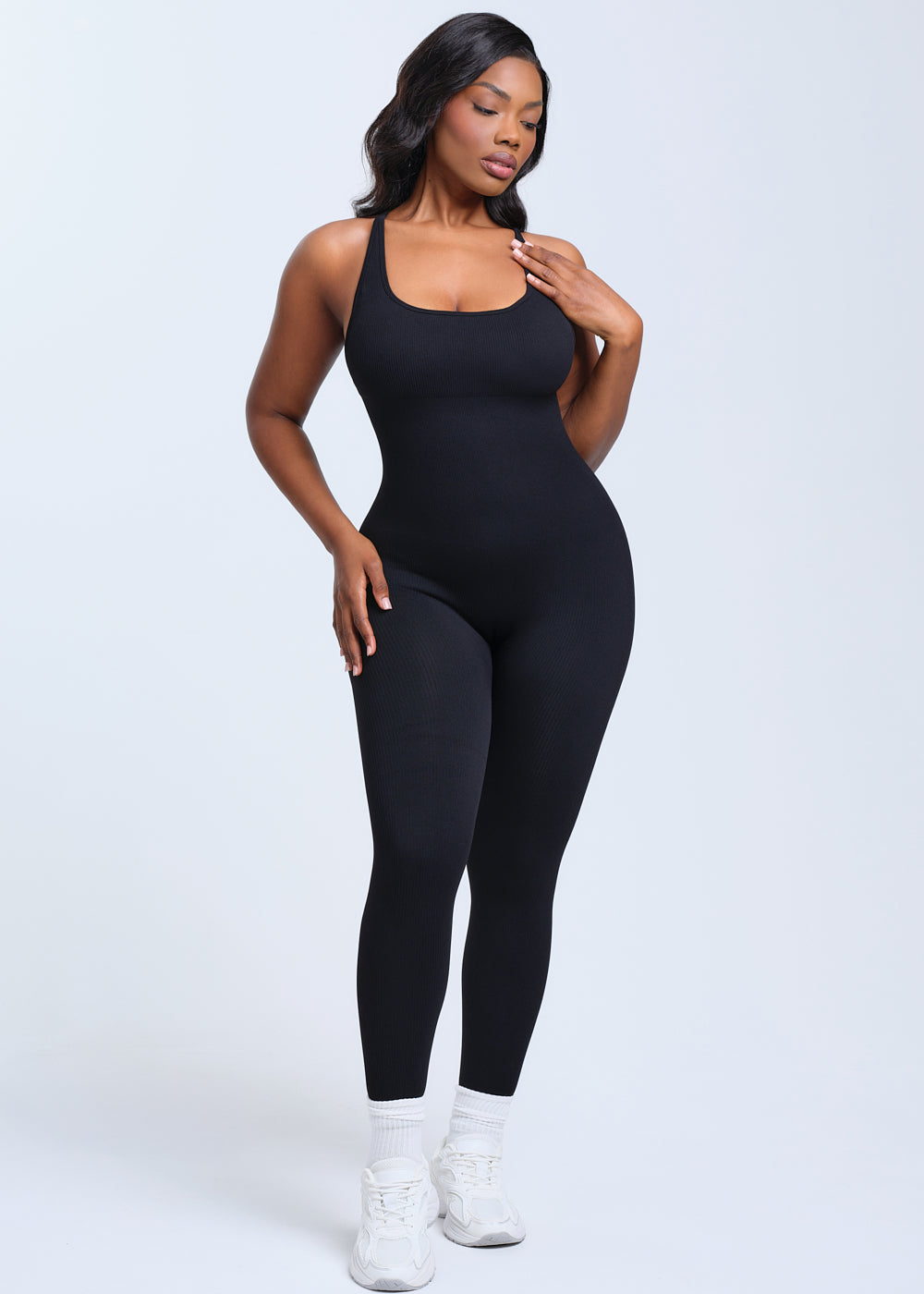 SnatchedKnit Backless Jumpsuit