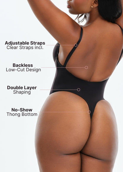 BraSculpt Backless Plunge Bodysuit