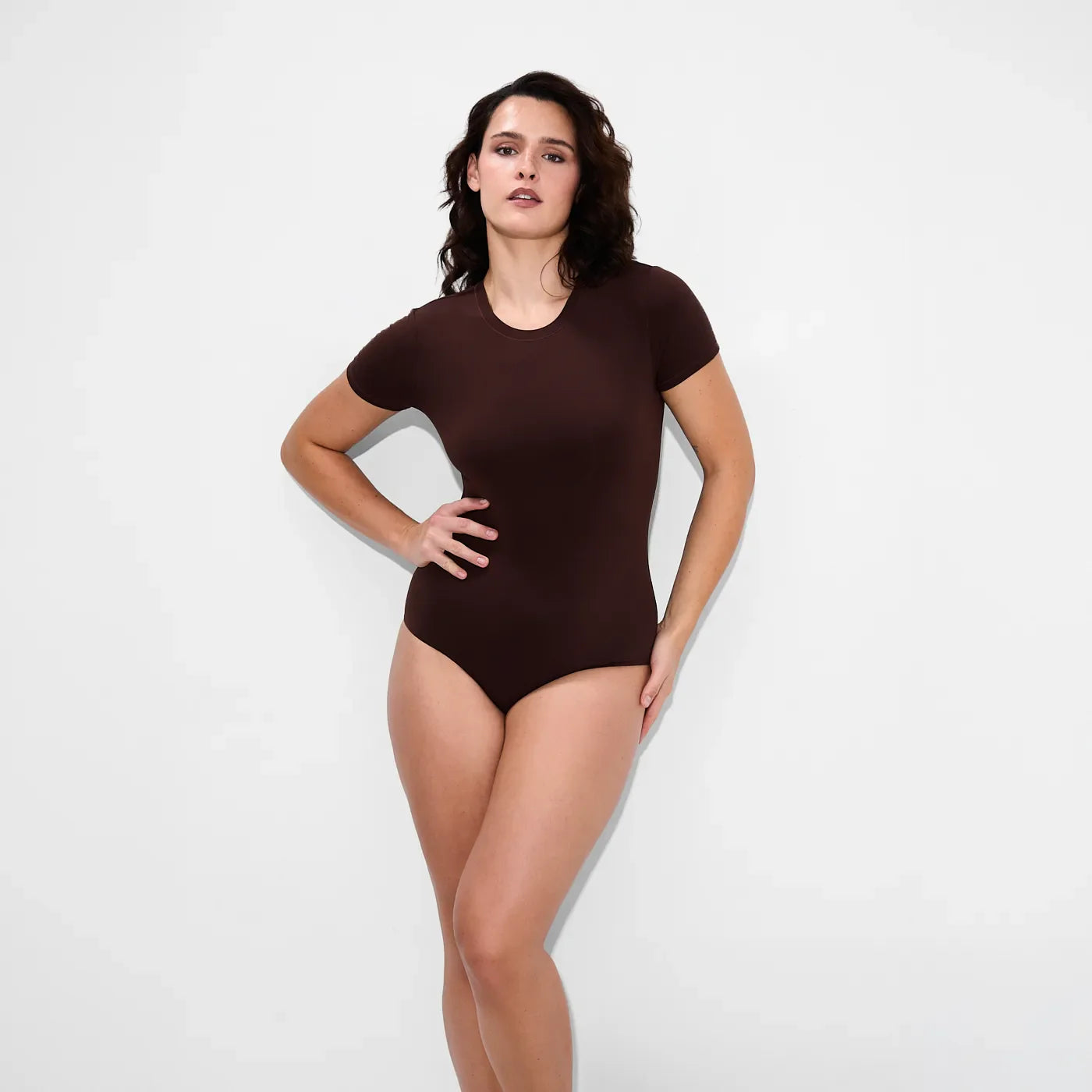 T-shirt body met ronde hals