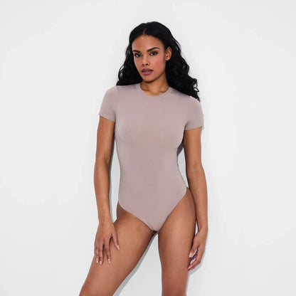 T-shirt body met ronde hals