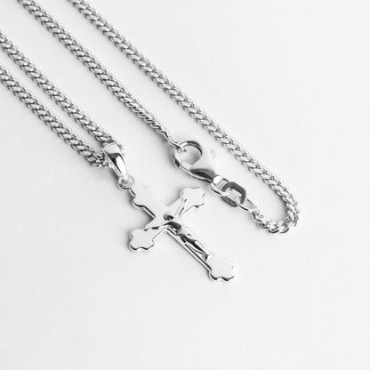 CROSS BODY KETTING 925 ZILVER GERHODINEERD