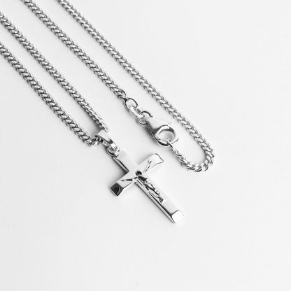 CROSS BODY KETTING 925 ZILVER GERHODINEERD