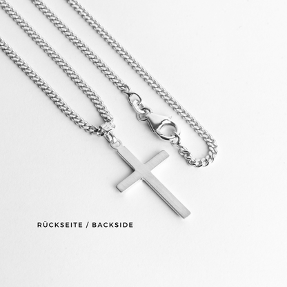 KRUIS KETTING 925 ZILVER GERHODINEERD