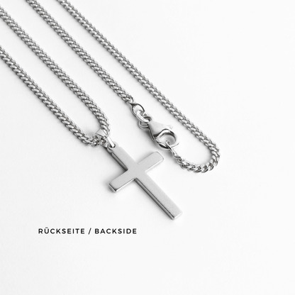 KRUIS KETTING 925 ZILVER GERHODINEERD