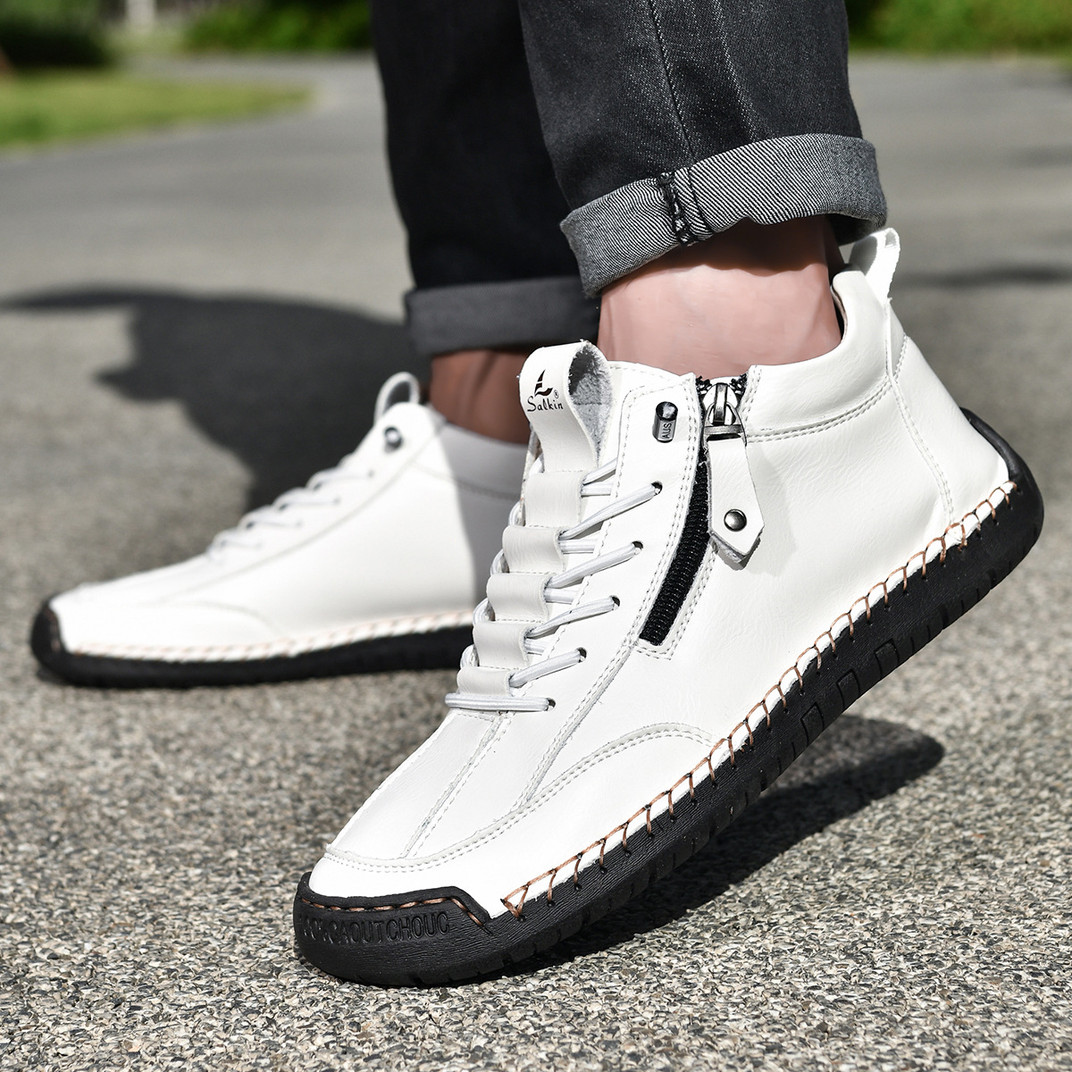 Christian™ | Nubuckleder Schoenen met Rits voor Mannen