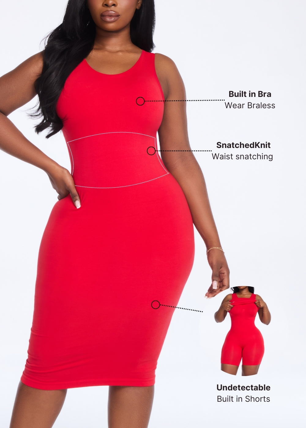 SecretSculpt Jersey Halter Midi Dress