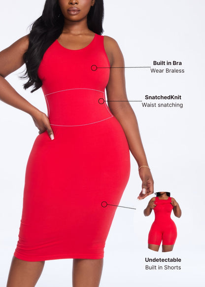 SecretSculpt Jersey Halter Midi Dress