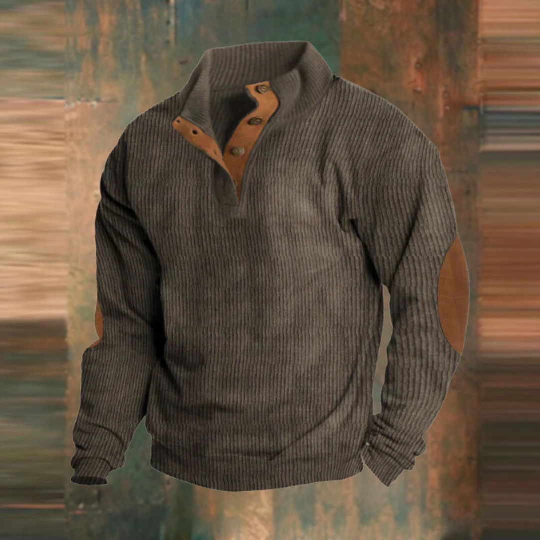 Casual sweatshirt met opstaande kraag en lange mouwen