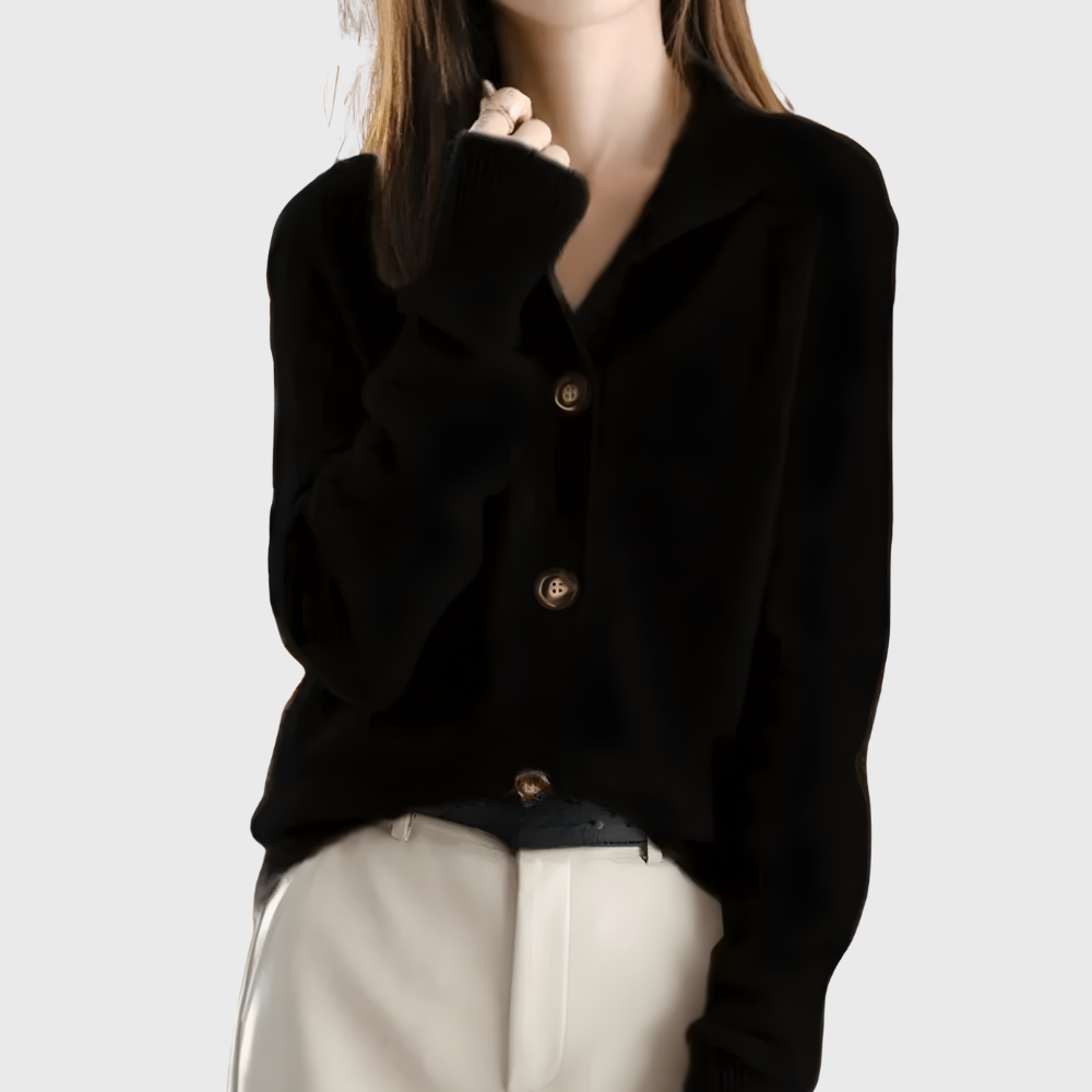 Luxe Gebreid Vest met Kraag