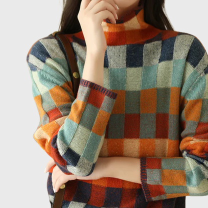 Luxe Patchwork Knit Trui