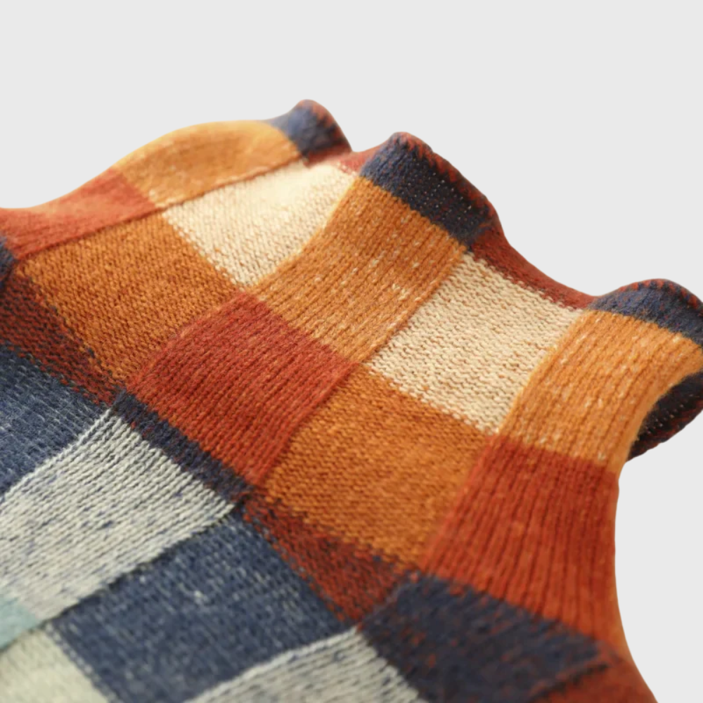 Luxe Patchwork Knit Trui