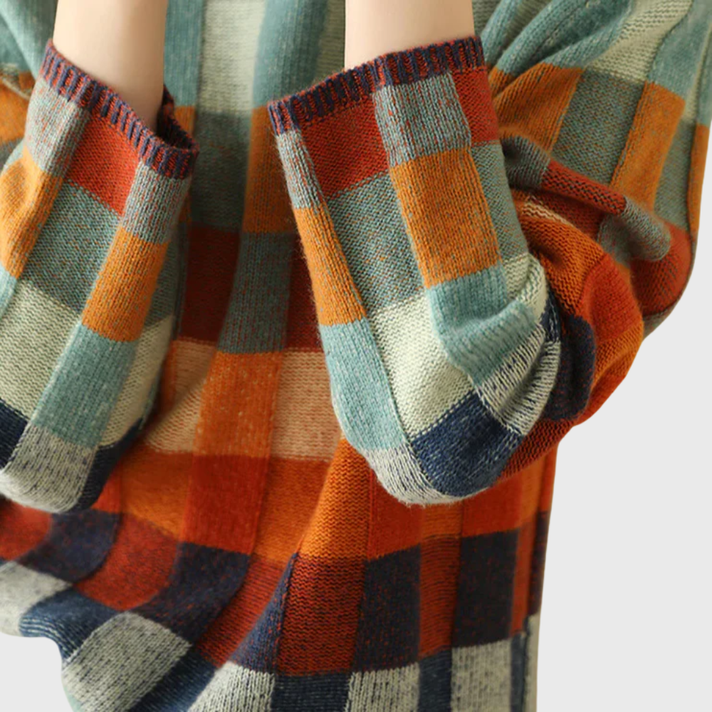 Luxe Patchwork Knit Trui