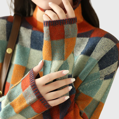 Luxe Patchwork Knit Trui