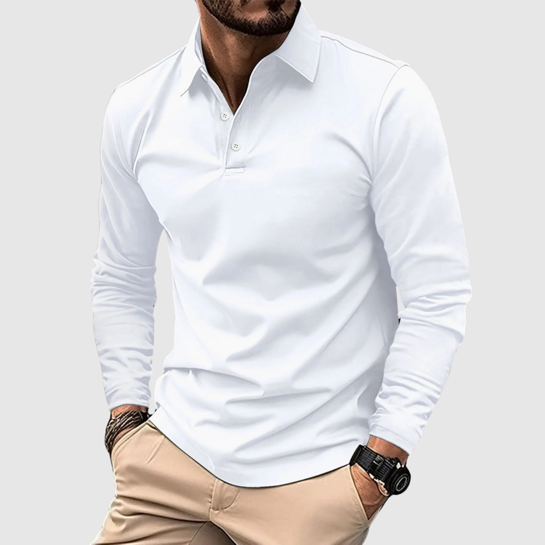 PREMIUM POLO  MET LANGE MOUWEN
