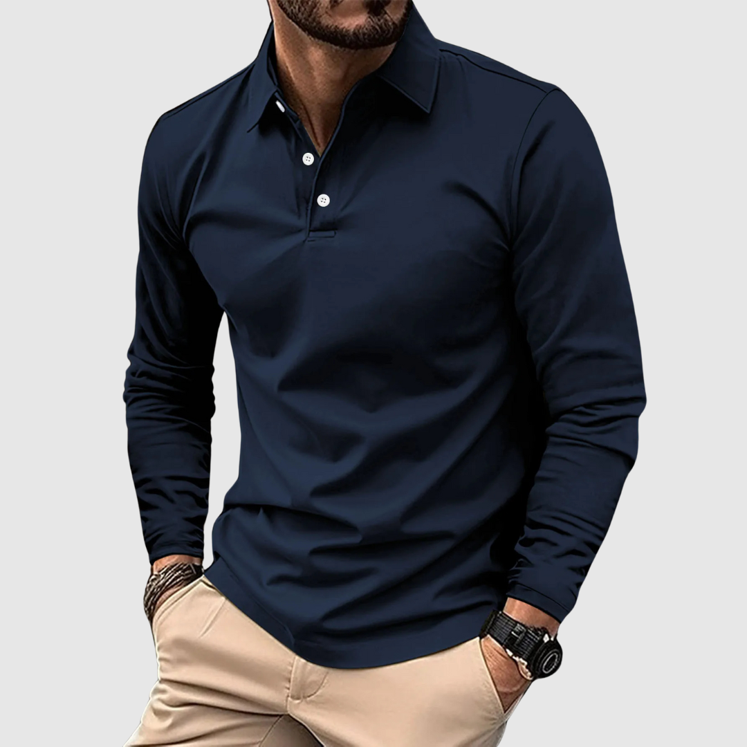 PREMIUM POLO  MET LANGE MOUWEN