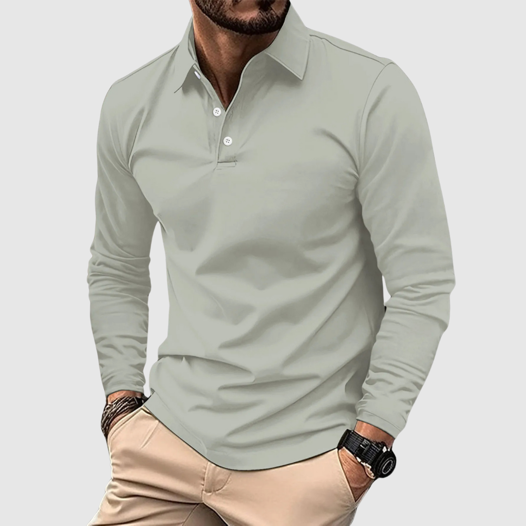 PREMIUM POLO  MET LANGE MOUWEN