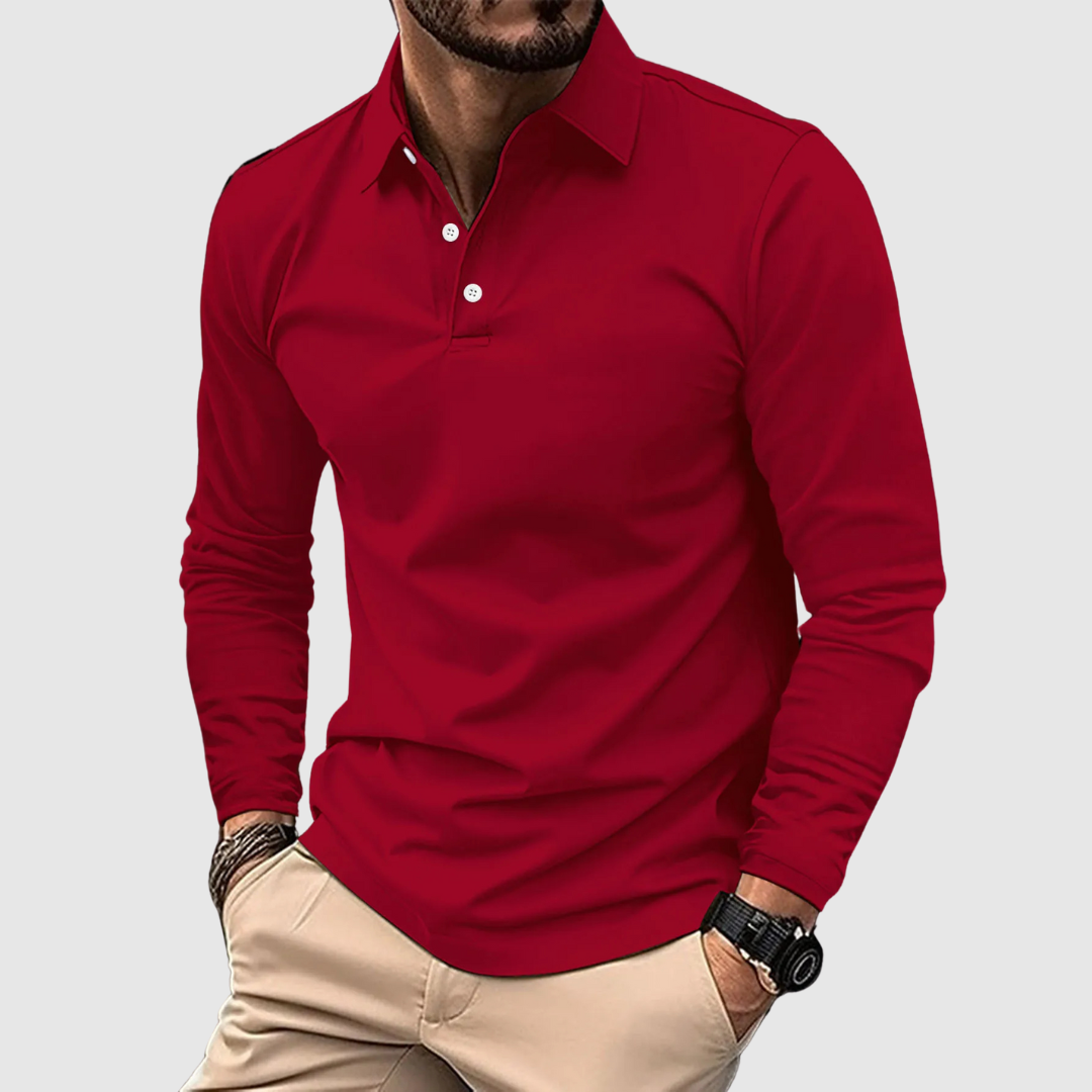 PREMIUM POLO  MET LANGE MOUWEN