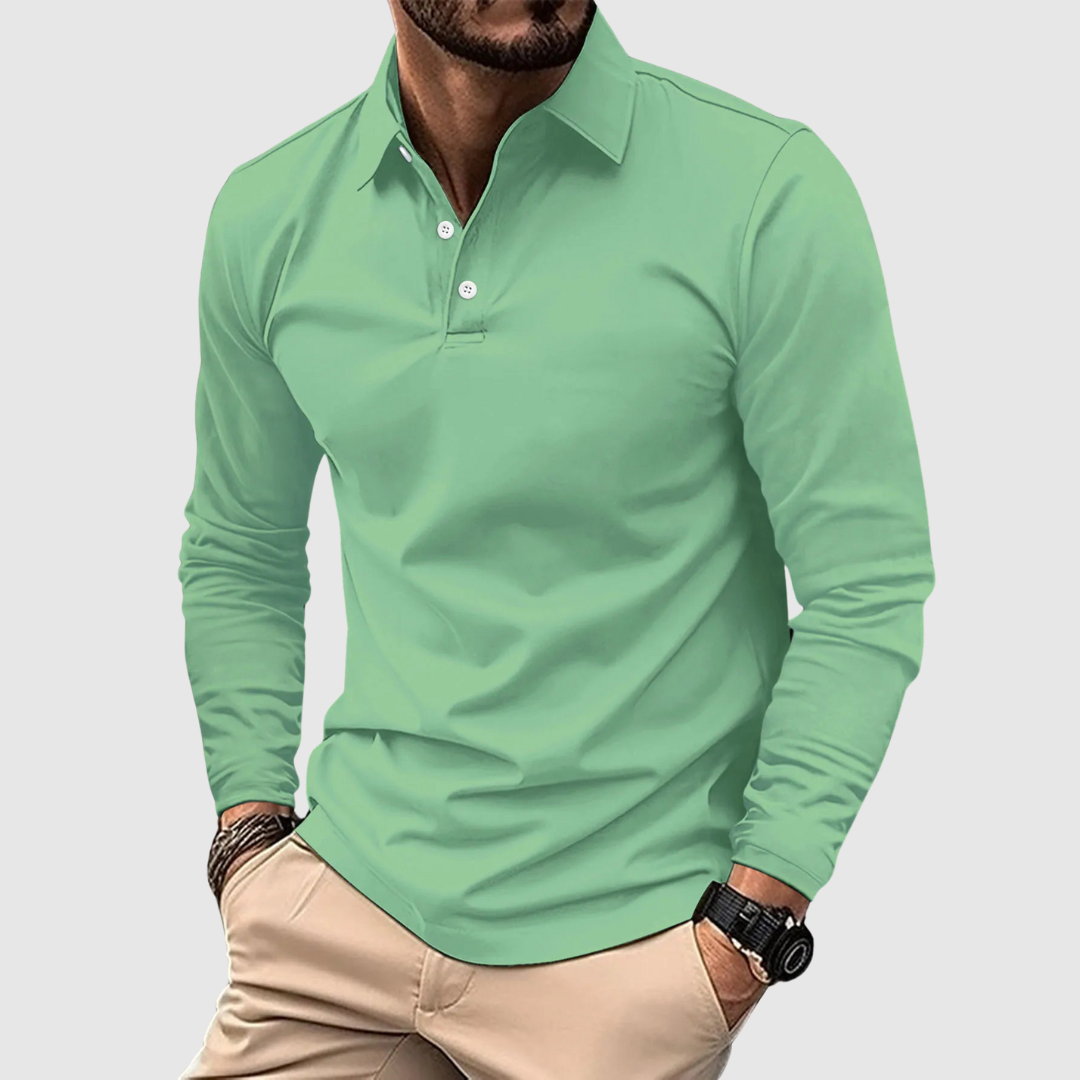 PREMIUM POLO  MET LANGE MOUWEN
