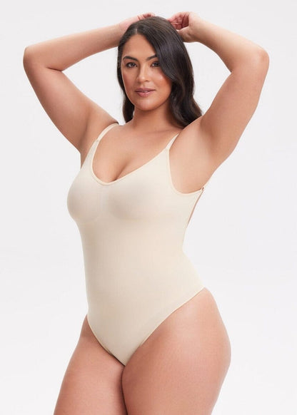 SmoothingSeamless Open-Back Thong Bodysuit
