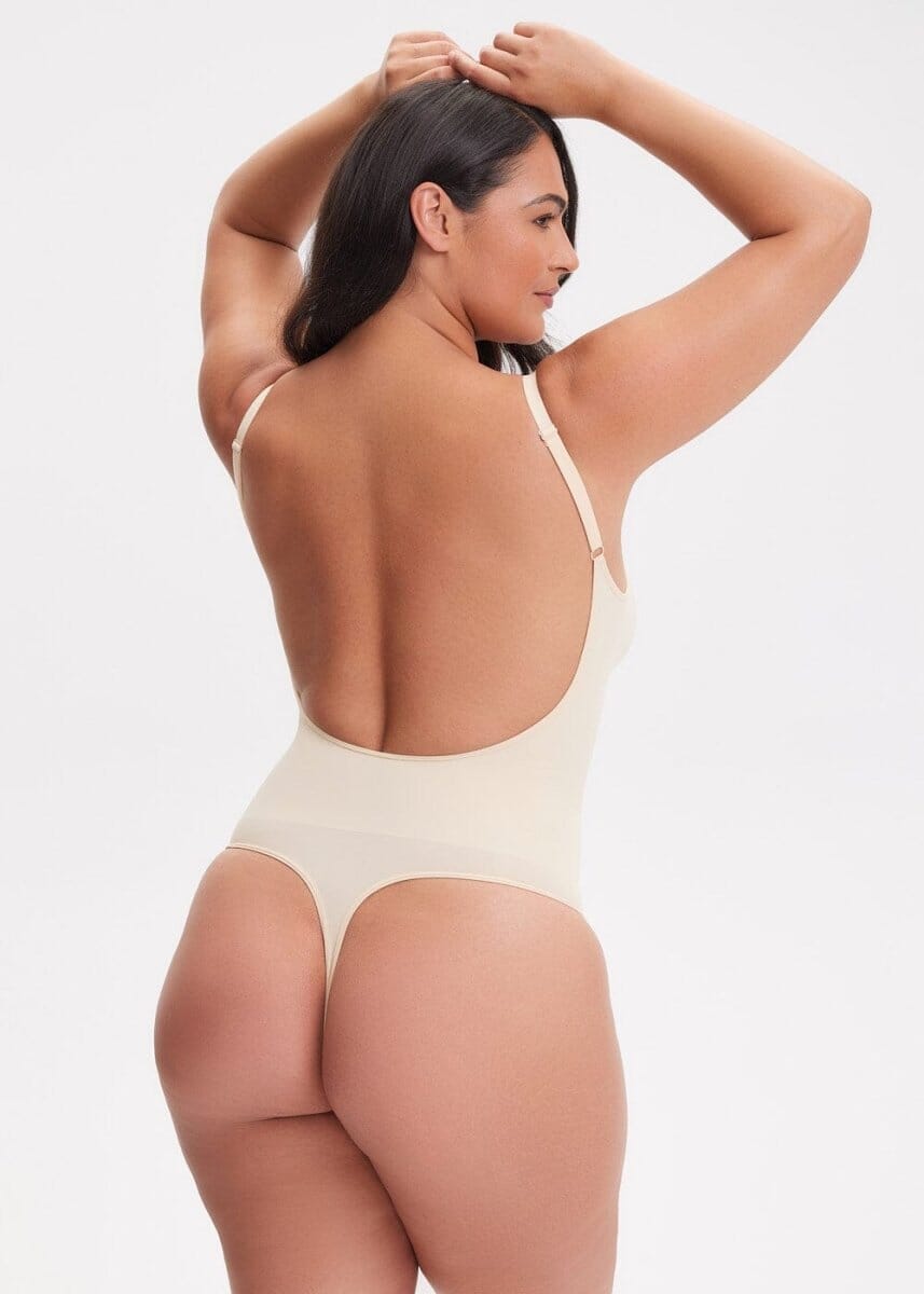 SmoothingSeamless Open-Back Thong Bodysuit