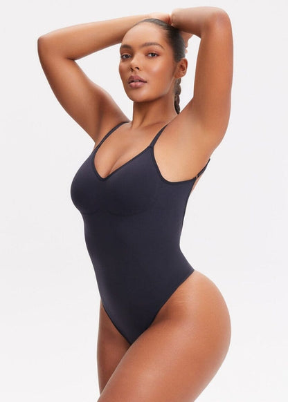 SmoothingSeamless Open-Back Thong Bodysuit