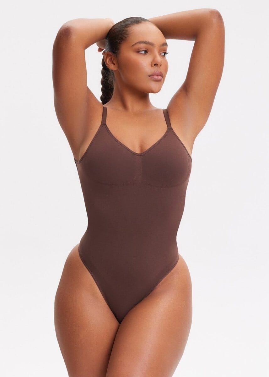 SmoothingSeamless Open-Back Thong Bodysuit