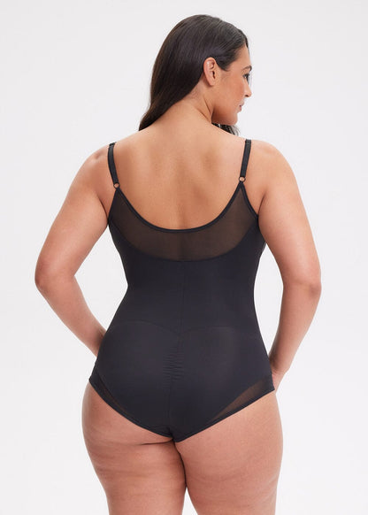 SculptingBodysuit V-Neck Mesh Brief