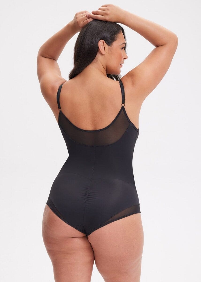 SculptingBodysuit V-Neck Mesh Brief